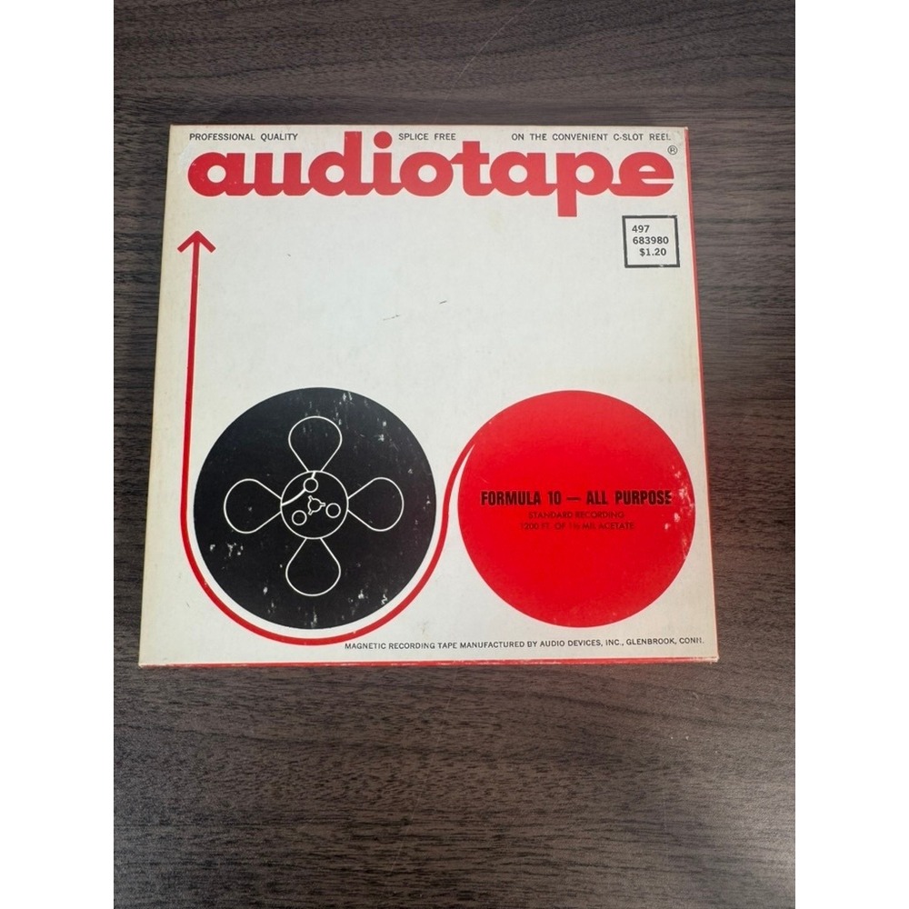 VTG Audiotape Formula 10 Reel-to-Reel Tape 1200 ft Audio Devices Inc originalbox